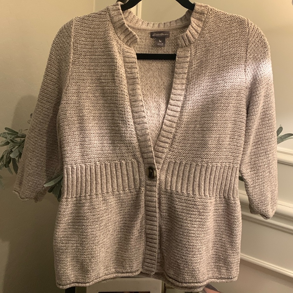 Eddie Bauer mid-sleeve cardigan